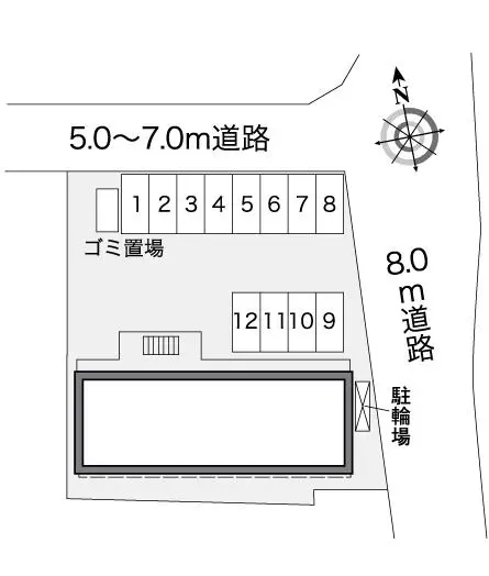 ★手数料０円★岡山市北区御舟入町 月極駐車場